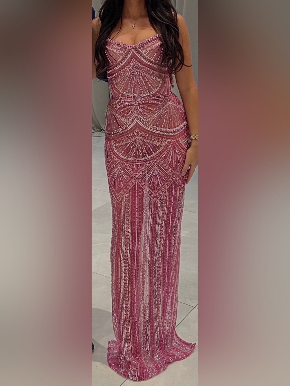 ALBINA DYLA BLUSH GOWN - small